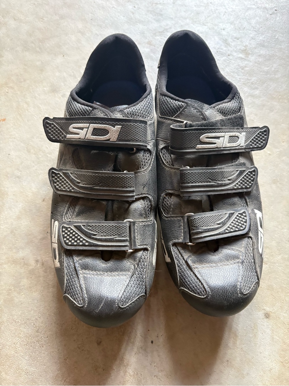 SIDI Men’s Road Cycling Biking Shoes Black 3-Strap Size EU 45.5 US 11